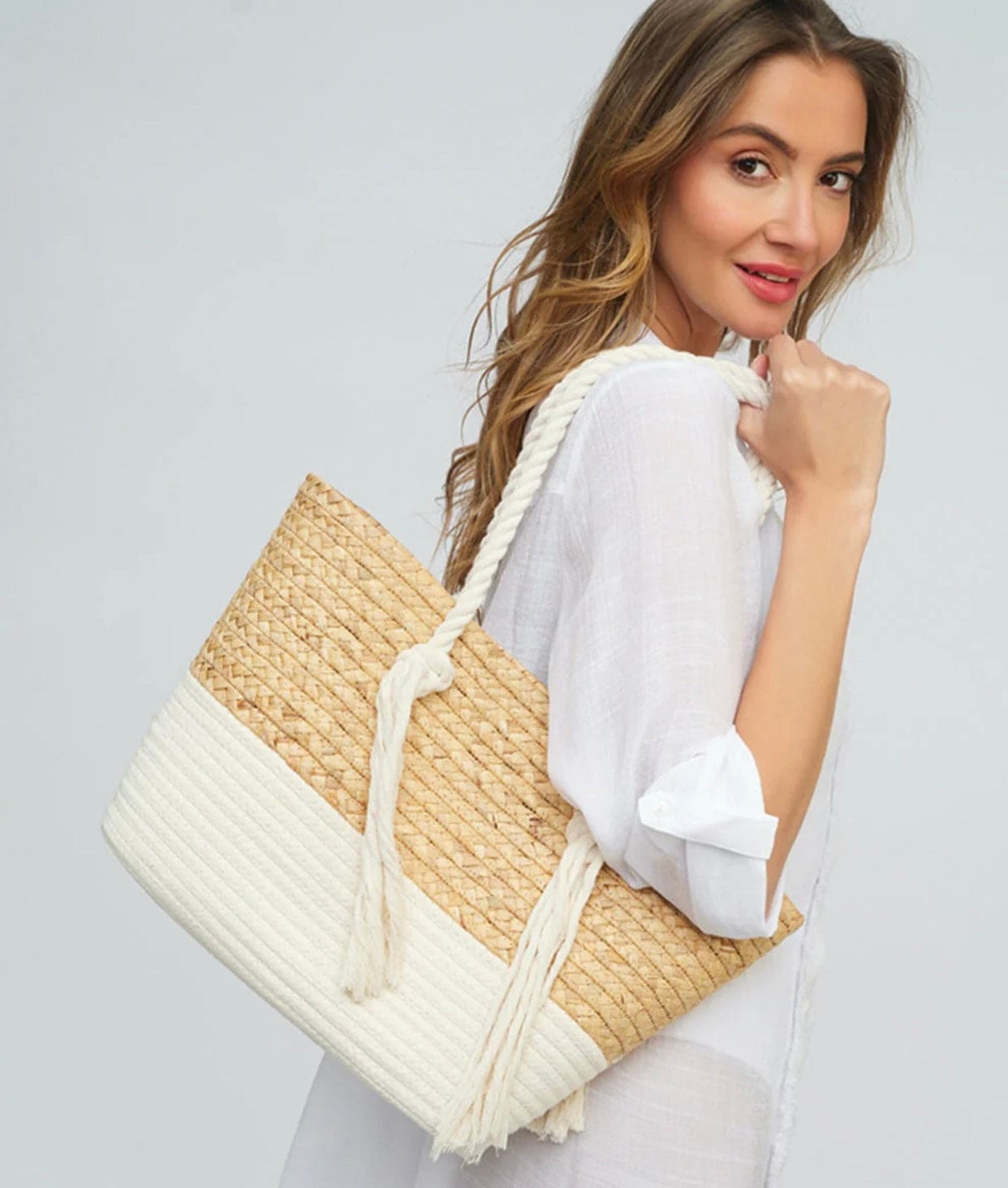 Hampton Bag - Natural/White